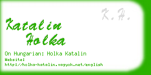 katalin holka business card